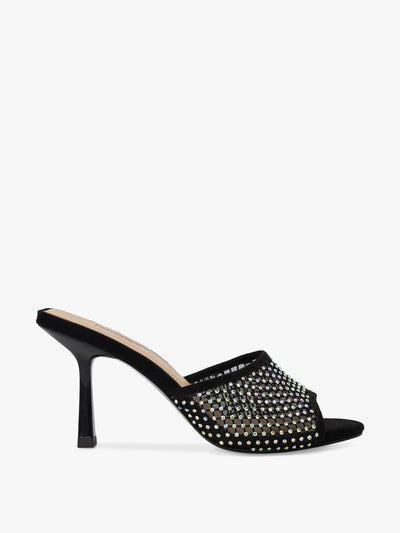Dune Majorly high heel embellished mules at Collagerie