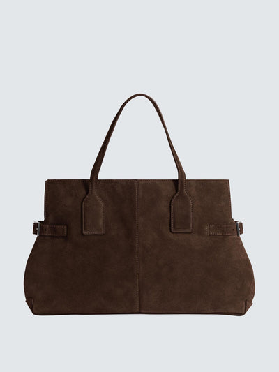 Flattered Lisa suede bowler bag at Collagerie