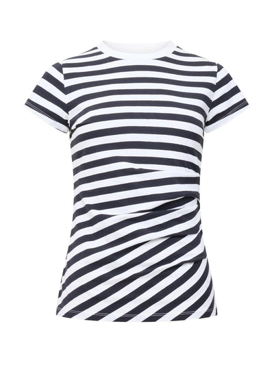 French Connection Evie stripe ruched top at Collagerie