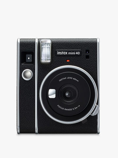 Fujifilm Instax Mini 40 instant camera with built-in flash & hand strap at Collagerie