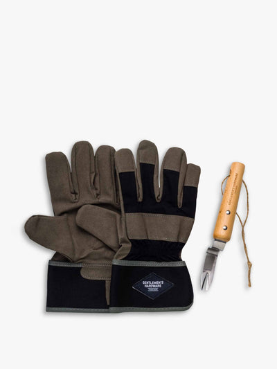 John Lewis Hardware garden gloves and root lifter at Collagerie