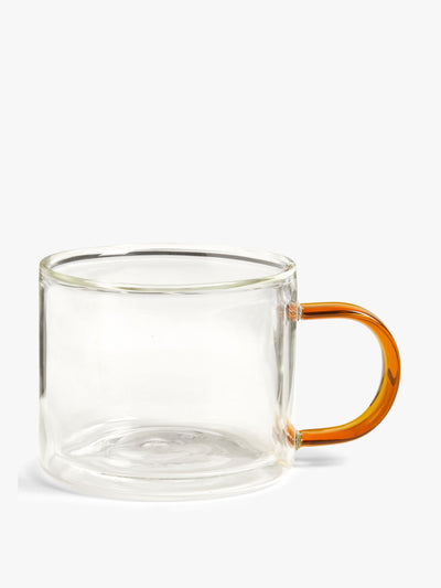 John Lewis & Partners Orange glass coffee mug 280ml at Collagerie