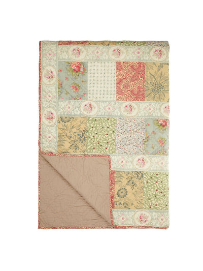 John Lewis & Partners Gracie patchwork quilted bedspread at Collagerie