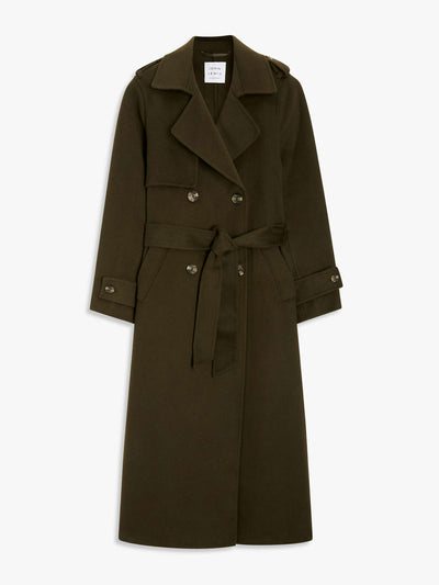 John Lewis & Partners Hand finished wool blend trench coat at Collagerie