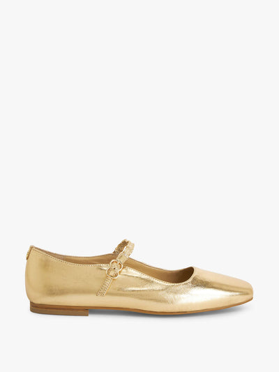 John Lewis Gold leather lining pumps at Collagerie