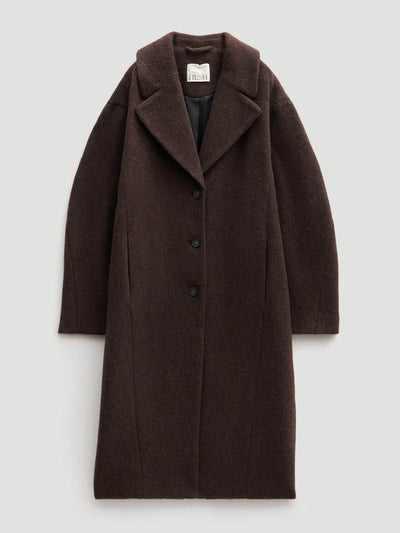 Hush Wool blend cocoon coat at Collagerie