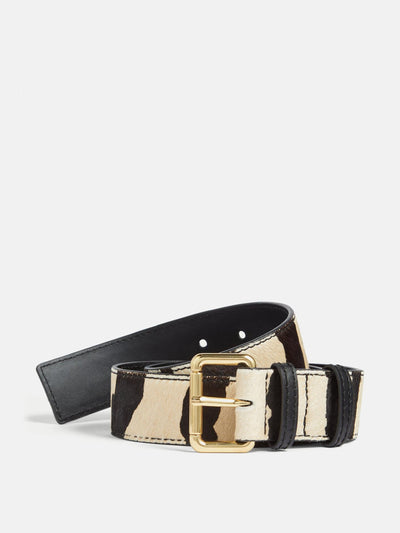 Jigsaw Zebra print leather belt at Collagerie