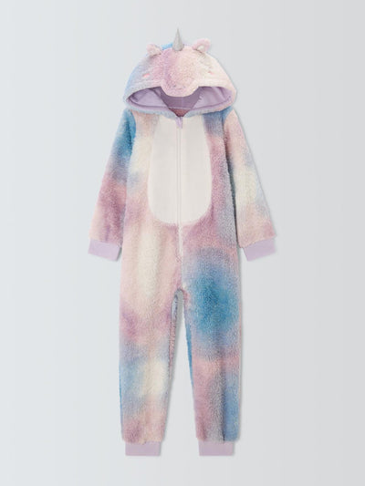 John Lewis & Partners Kids' Unicorn Fleece Onesie at Collagerie