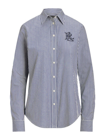 Ralph Lauren White and navy striped shirt at Collagerie