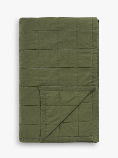 John Lewis & Partners Linen blend quilted bedspread at Collagerie