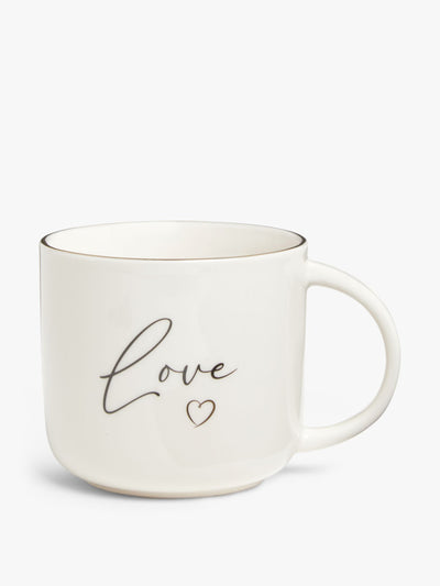 John Lewis & Partners ‘Love’ fine china mug at Collagerie