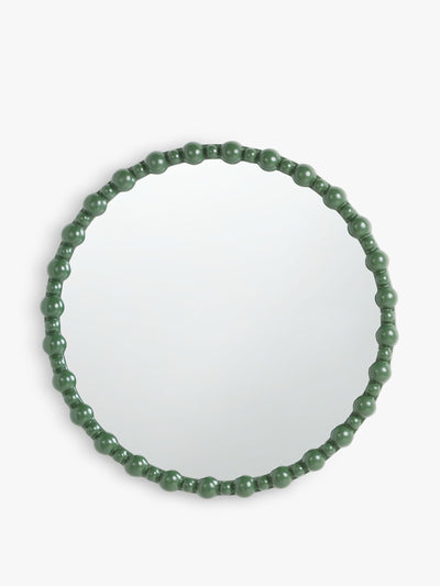 John Lewis x Matthew Williamson Green round bobbin mirror at Collagerie