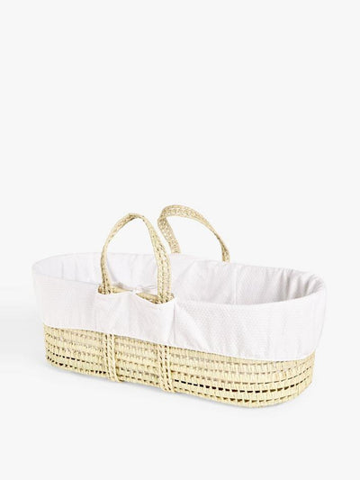 John Lewis & Partners Moses basket, fitted sheet & blanket set at Collagerie