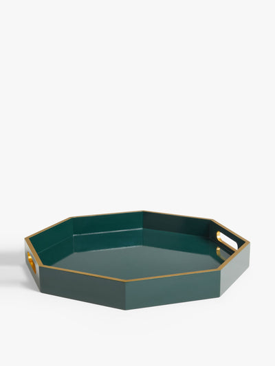 John Lewis & Partners Dark green octagon tray at Collagerie