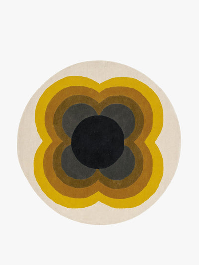 Orla Kiely Striped petal round rug at Collagerie