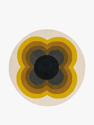 Orla Kiely Striped petal round rug at Collagerie