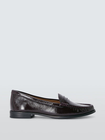 John Lewis & Partners Pennie wide fit patent leather loafers at Collagerie
