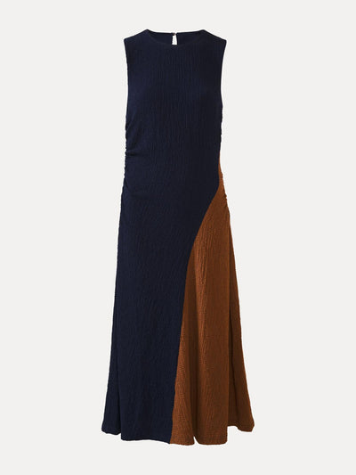 Phase Eight Chantelle colour block dress in navy at Collagerie