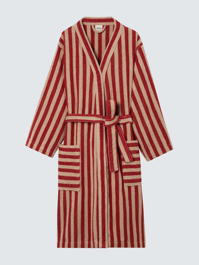 Piglet in Bed Pembroke Stripe dressing gown at Collagerie