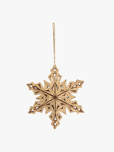 John Lewis Polar Planet cork snowflake tree decoration at Collagerie