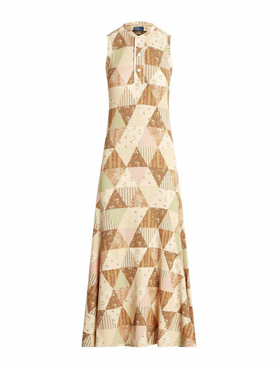 Ralph Lauren Patchwork sleeveless midi dress at Collagerie