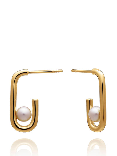 Rachel Jackson London Pearl hoop earrings at Collagerie