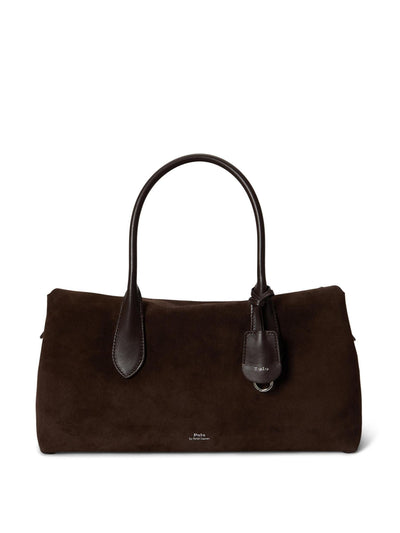 Ralph Lauren Polo Ralph Lauren bellport suede satchel bag in chocolate at Collagerie