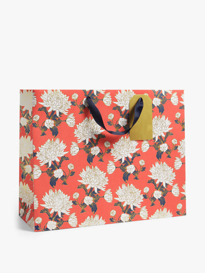 Art File Red floral gift bag at Collagerie