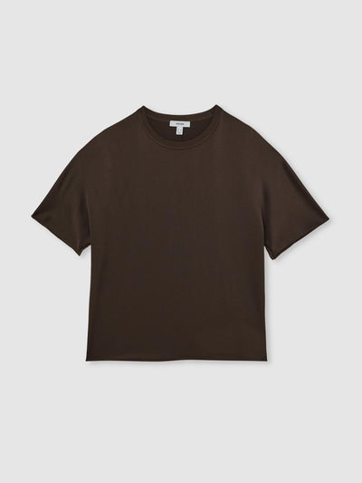 Reiss Lena pure silk t-shirt at Collagerie
