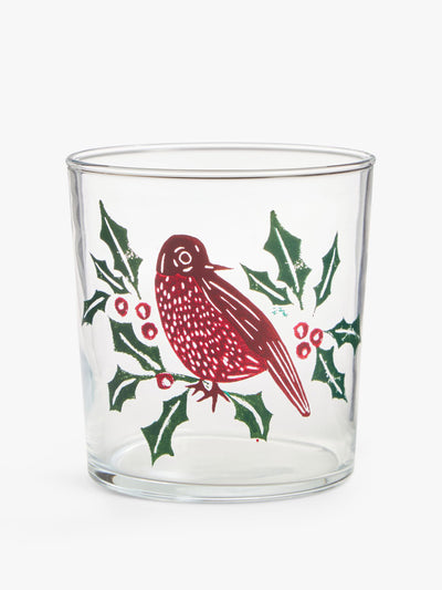 John Lewis Robin print glass tumbler at Collagerie