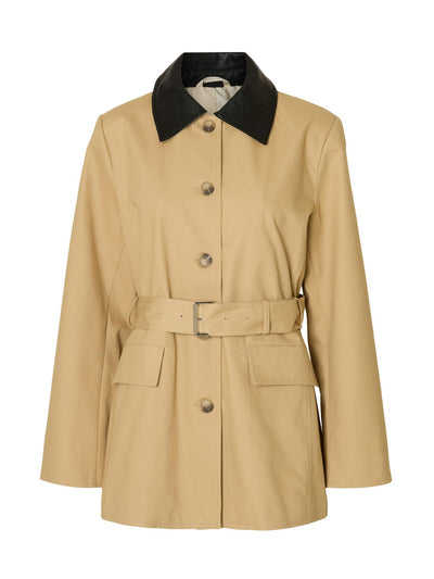 Selected Dua belted barn jacket at Collagerie
