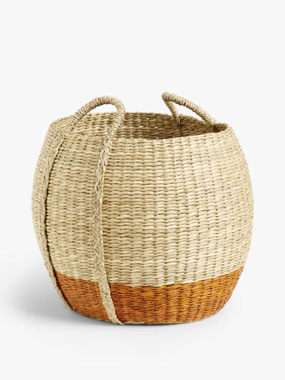 John Lewis & Partners Slouchy seagrass round storage basket at Collagerie