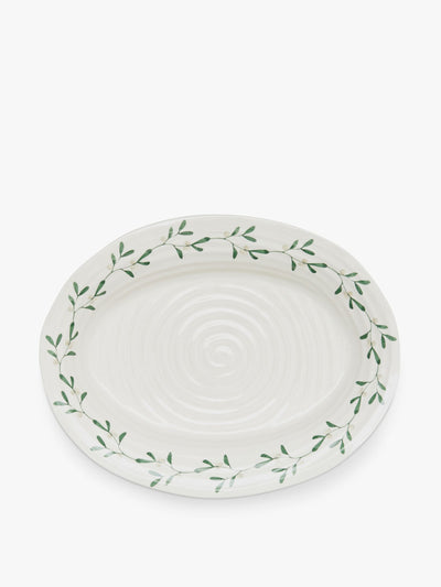 Sophie Conran Portmeirion mistletoe oval serving platter at Collagerie