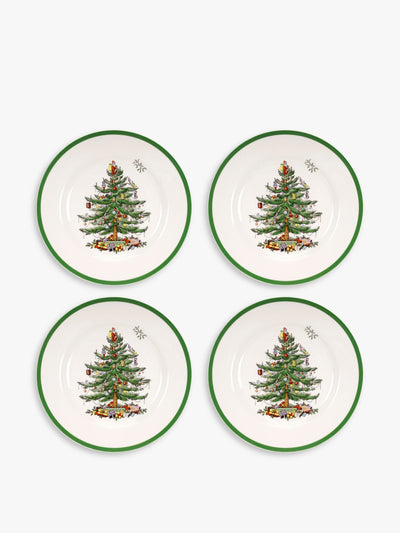 Spode Christmas Tree stoneware dinner plates (set of 4) at Collagerie