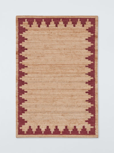 John Lewis & Partners Stepped chevron pure jute rug at Collagerie