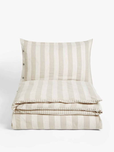 John Lewis & Partners Woven stripe reversible duvet cover at Collagerie