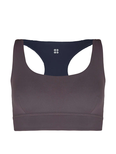 Sweaty Betty Super soft reversible grey yoga bra at Collagerie