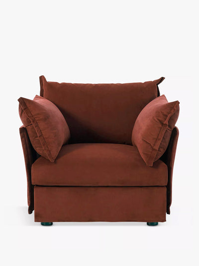 Swyft Model 06 armchair in brick velvet at Collagerie