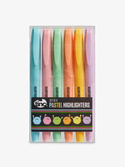 Tinc Pastel highlighters (set of 6) at Collagerie