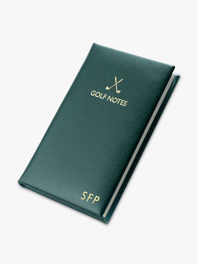 Treat Republic Personalised luxury leather golf notebook at Collagerie