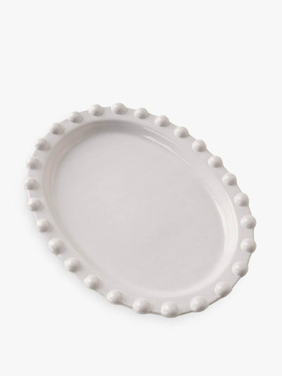 Truly Pale grey oval serving platter at Collagerie