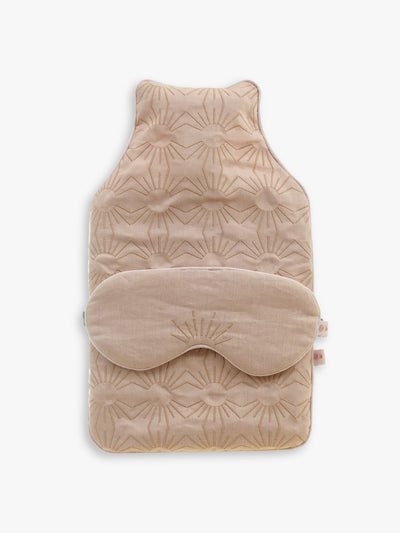 Wanderflower Hot water bottle and eye mask gift set at Collagerie