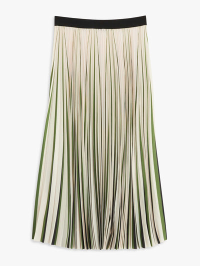 Weekend Max Mara Green pleated maxi skirt at Collagerie