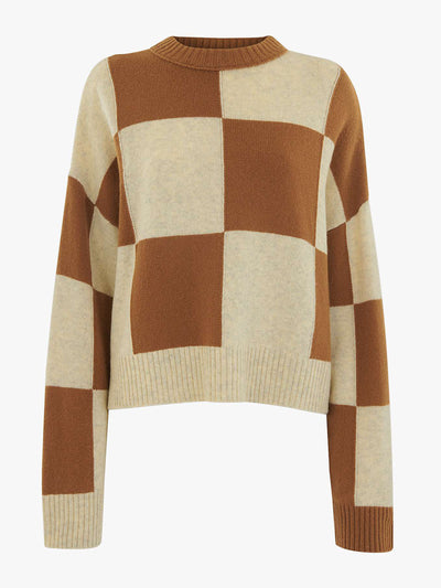 John Lewis & Partners Multi check wool-blend jumper at Collagerie