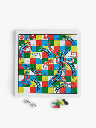 John Lewis & Partners Wooden snakes & ladders and ludo game at Collagerie