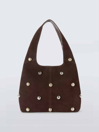 John Lewis x A.W.A.K.E. MODE Large embellished suede hobo bag at Collagerie