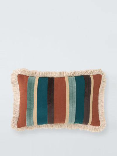 John Lewis & Partners Fringe stripe cushion at Collagerie