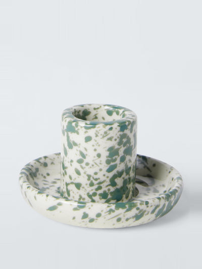 John Lewis & Partners Speckle short candle holder at Collagerie