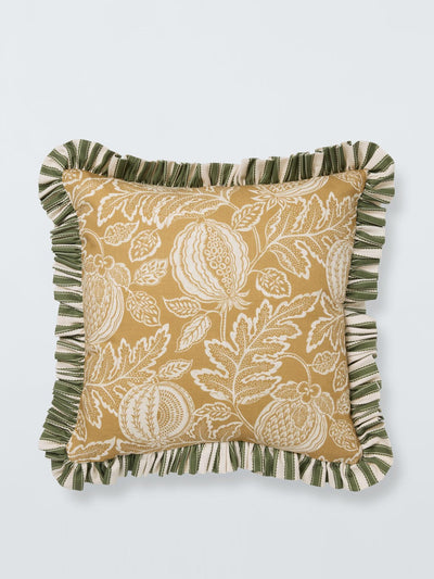 John Lewis X Sanderson Cantaloupe frilled cushion at Collagerie