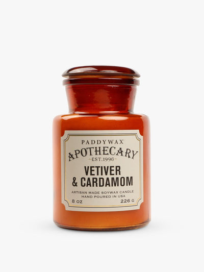 Paddywax Apothecary vetivert & cardamon scented candle at Collagerie